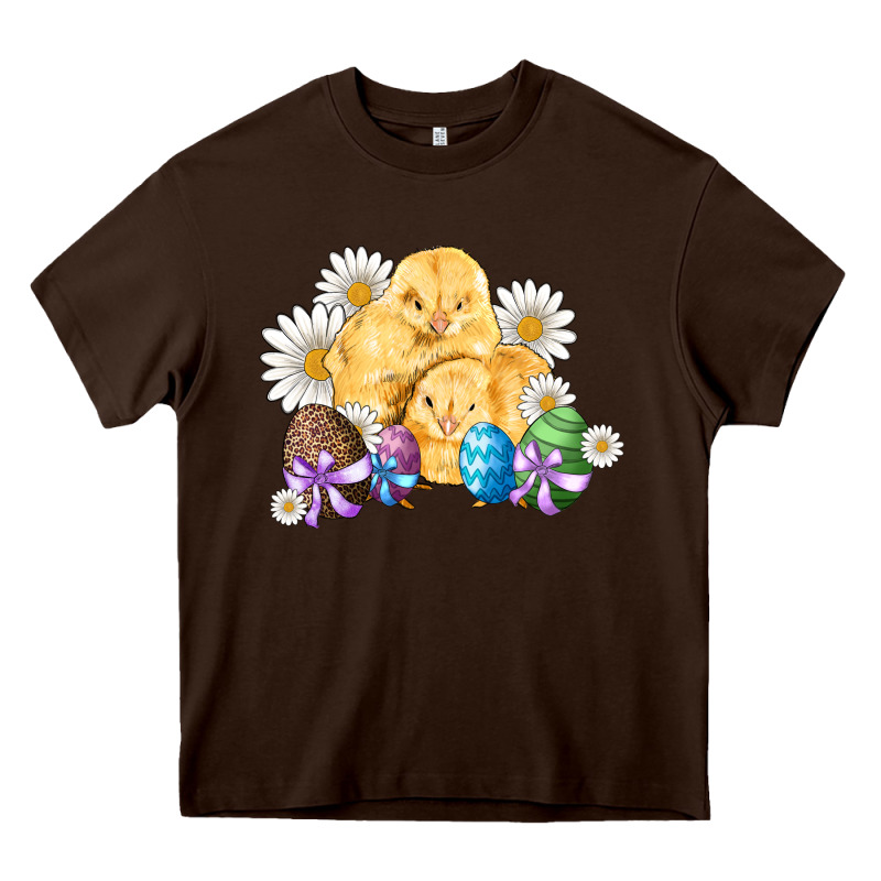 Chicks Eggs Daisy Easter Heavy Core Tee by Artiststas | Teevron
