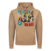 Vintage Coffee teaching is a work of heart Vintage Hoodie - NancyCooperArtShop
