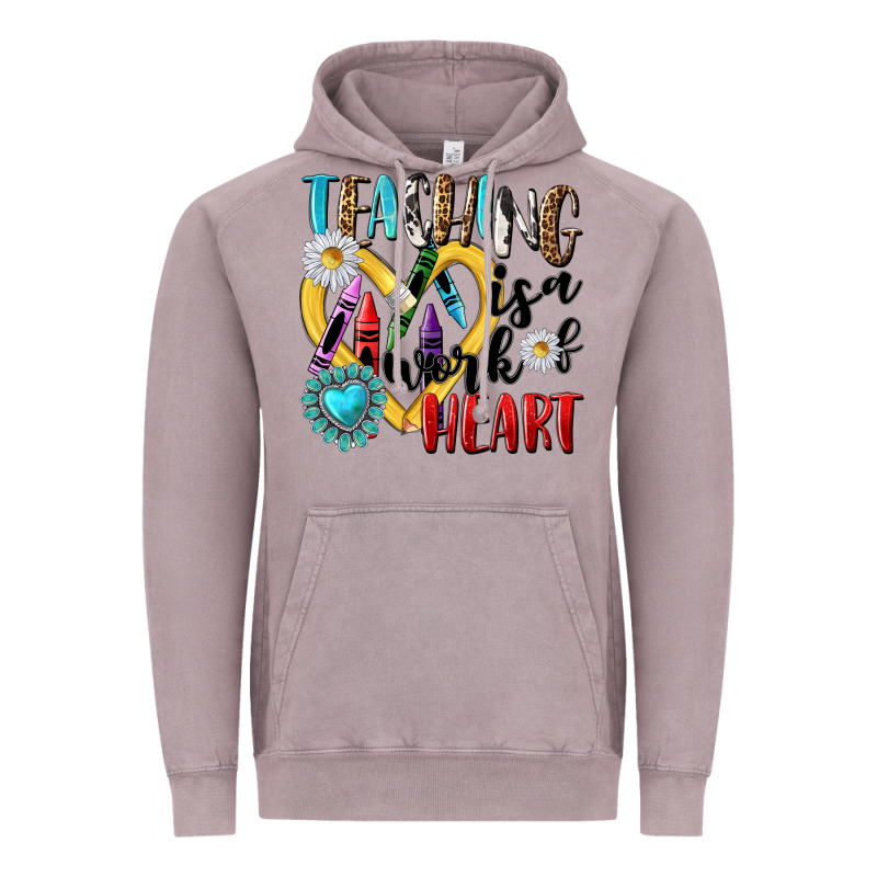 Teaching Is A Work Of Heart Vintage Hoodie by NancyCooperArtShop | Teevron