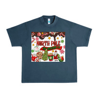 Midnight Navy North Pole Hot Chocolate christmas Urban Heavy Tee - MaliasSmallBusiness