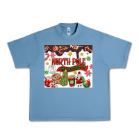 Pebble Blue North Pole Hot Chocolate christmas Urban Heavy Tee - MaliasSmallBusiness