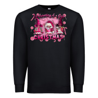 Black i'm dreaming of a pink christmas Premium Sweatshirt - FaDigitalArtStudio