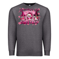 Charcoal Heather i'm dreaming of a pink christmas Premium Sweatshirt - FaDigitalArtStudio