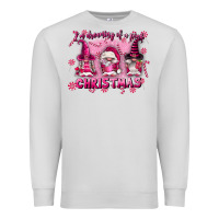 Dove Grey i'm dreaming of a pink christmas Premium Sweatshirt - FaDigitalArtStudio