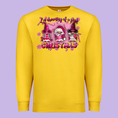 I'm Dreaming Of A Pink Christmas Premium Sweatshirt Designed By Fadigitalartstudio