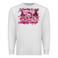 Oatmeal Heather i'm dreaming of a pink christmas Premium Sweatshirt - FaDigitalArtStudio