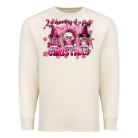 Sandshell i'm dreaming of a pink christmas Premium Sweatshirt - FaDigitalArtStudio