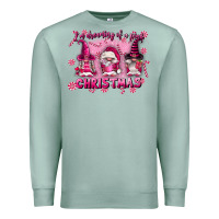 Seafoam i'm dreaming of a pink christmas Premium Sweatshirt - FaDigitalArtStudio
