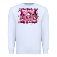 White i'm dreaming of a pink christmas Premium Sweatshirt - FaDigitalArtStudio