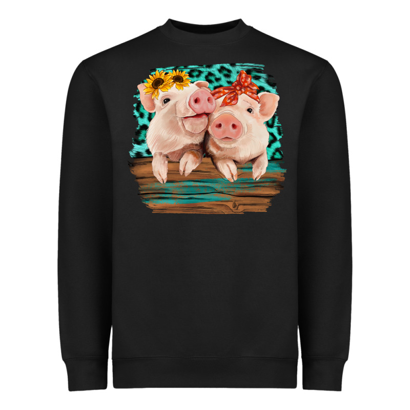 Cute Couple Pigs Heavyweight Sweatshirt by Bettercallsaul | Teevron