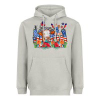 Moon Dust All American Mama Cow Flowers Heavyweight Hoodie - CowCowDesign