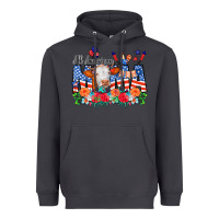 Smoke All American Mama Cow Flowers Heavyweight Hoodie - CowCowDesign
