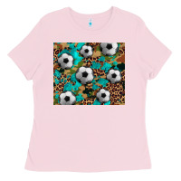 Bubblegum Pink soccer Ladies Tee - Artiststas