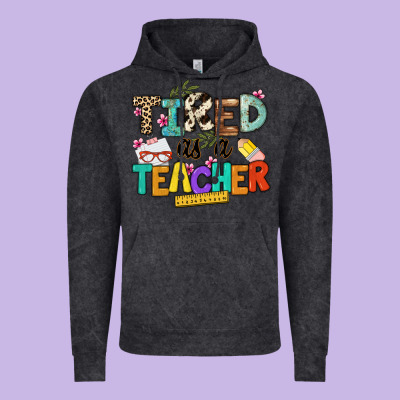 Tired As A Teacher Vintage Hoodie Designed By Nancycooperartshop
