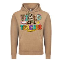 Vintage Coffee tired as a teacher Vintage Hoodie - NancyCooperArtShop
