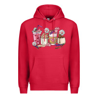 Cardinal Mama coffee cup mother's day Premium Hoodie - HowdyJamesFarm