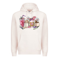 Pale Pink Mama coffee cup mother's day Premium Hoodie - HowdyJamesFarm