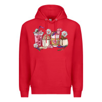 Red Mama coffee cup mother's day Premium Hoodie - HowdyJamesFarm