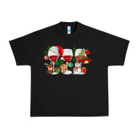 Black Christmas Wine Glasses Urban Heavy Tee - MaliasSmallBusiness