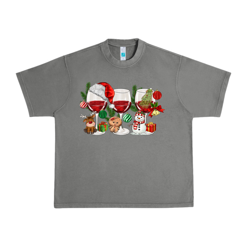 Christmas Wine Glasses Urban Heavy Tee by MaliasSmallBusiness | Teevron