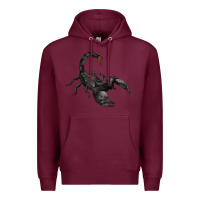 Burgundy scorpion Premium Hoodie - JahusDesignShop