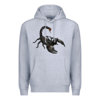 Heather Grey scorpion Premium Hoodie - JahusDesignShop