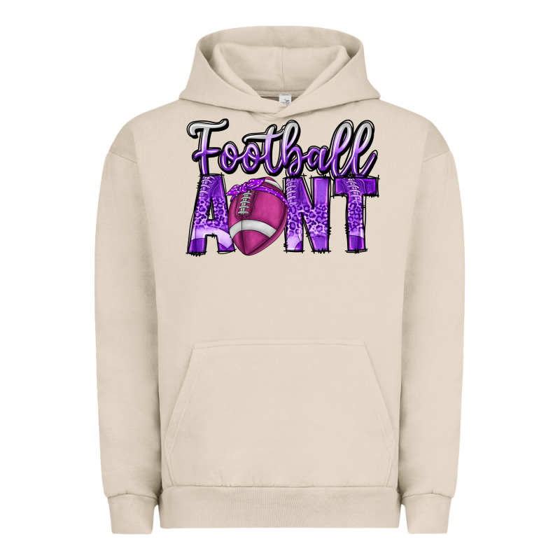 Football Aunt Urban Hoodie by CowhideDigitalArt | Teevron