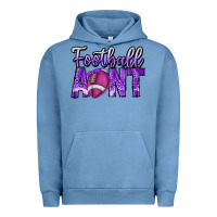 Pigment Pebble Blue football aunt Urban Hoodie - CowhideDigitalArt