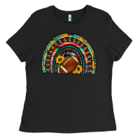Black football rainbow Ladies Tee - Artiststas