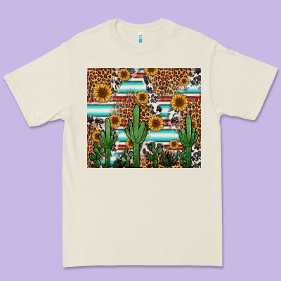 Western Cactus And Sunflowers Premium Tee Designed By Jasminsmagicworld