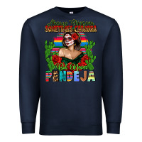 Navy Mexican Chingona Premium Sweatshirt - FaDigitalArtStudio