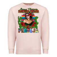 Pale Pink Mexican Chingona Premium Sweatshirt - FaDigitalArtStudio