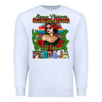 White Mexican Chingona Premium Sweatshirt - FaDigitalArtStudio