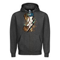 Charcoal Heather Lightning bolt Baseball Zipper Hoodie - HowdyJamesFarm