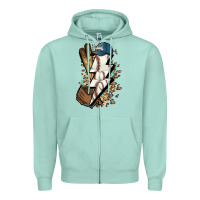 Seafoam Lightning bolt Baseball Zipper Hoodie - HowdyJamesFarm