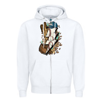 White Lightning bolt Baseball Zipper Hoodie - HowdyJamesFarm