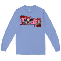 Colony Blue xoxo calf Long Sleeve Tee - RanaPortraitStore