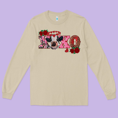 Xoxo Calf Long Sleeve Tee Designed By Ranaportraitstore