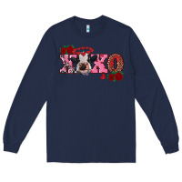 Navy xoxo calf Long Sleeve Tee - RanaPortraitStore