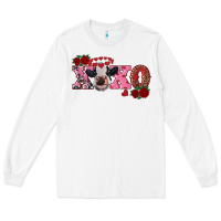 White xoxo calf Long Sleeve Tee - RanaPortraitStore