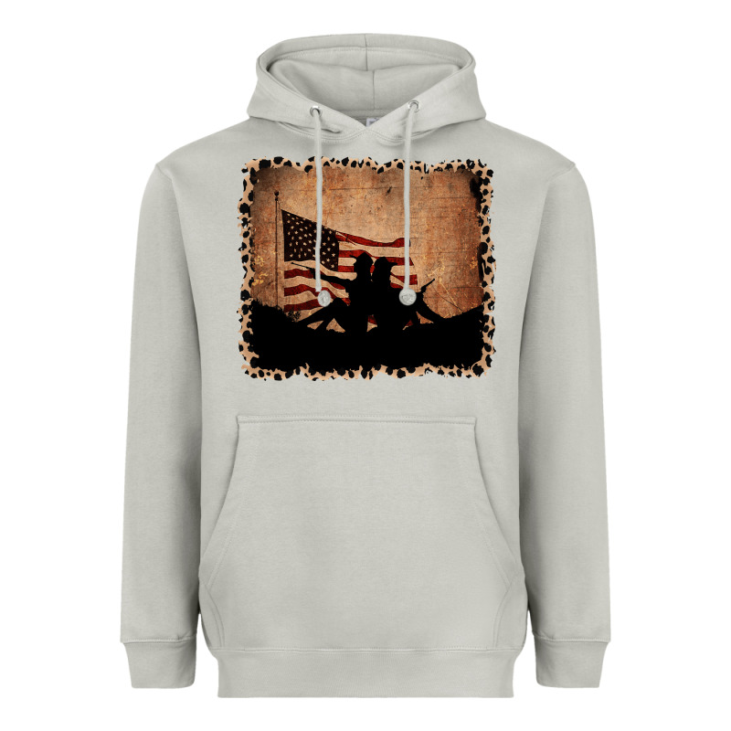 America Western Cowboy And Cowgirl Leopard Frame Heavyweight Hoodie by CowCowDesign | Teevron