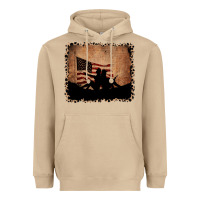 Mushroom America Western Cowboy and Cowgirl Leopard Frame Heavyweight Hoodie - CowCowDesign
