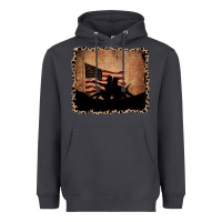 Smoke America Western Cowboy and Cowgirl Leopard Frame Heavyweight Hoodie - CowCowDesign