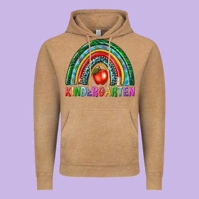 Rainbow Kindergarten Vintage Hoodie Designed By Nancycooperartshop