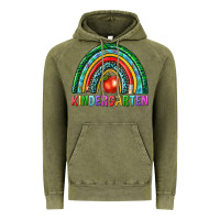Vintage Olive rainbow kindergarten Vintage Hoodie - NancyCooperArtShop