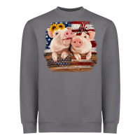 Storm Cute Couple American Pigs Heavyweight Sweatshirt - Bettercallsaul