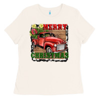 Bone merry christmas with truck Ladies Tee - AdoDesignShop