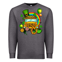 Charcoal Heather St. Patrick's school bus Premium Sweatshirt - OliviaCreatesArt