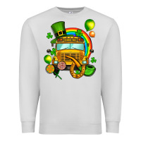 Dove Grey St. Patrick's school bus Premium Sweatshirt - OliviaCreatesArt