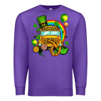 Purple St. Patrick's school bus Premium Sweatshirt - OliviaCreatesArt